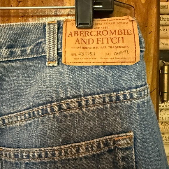 Vintage Y2K Abercrombie & Fitch 1892 button fly worn denim sz 36x32 made in USA - Picture 12 of 13